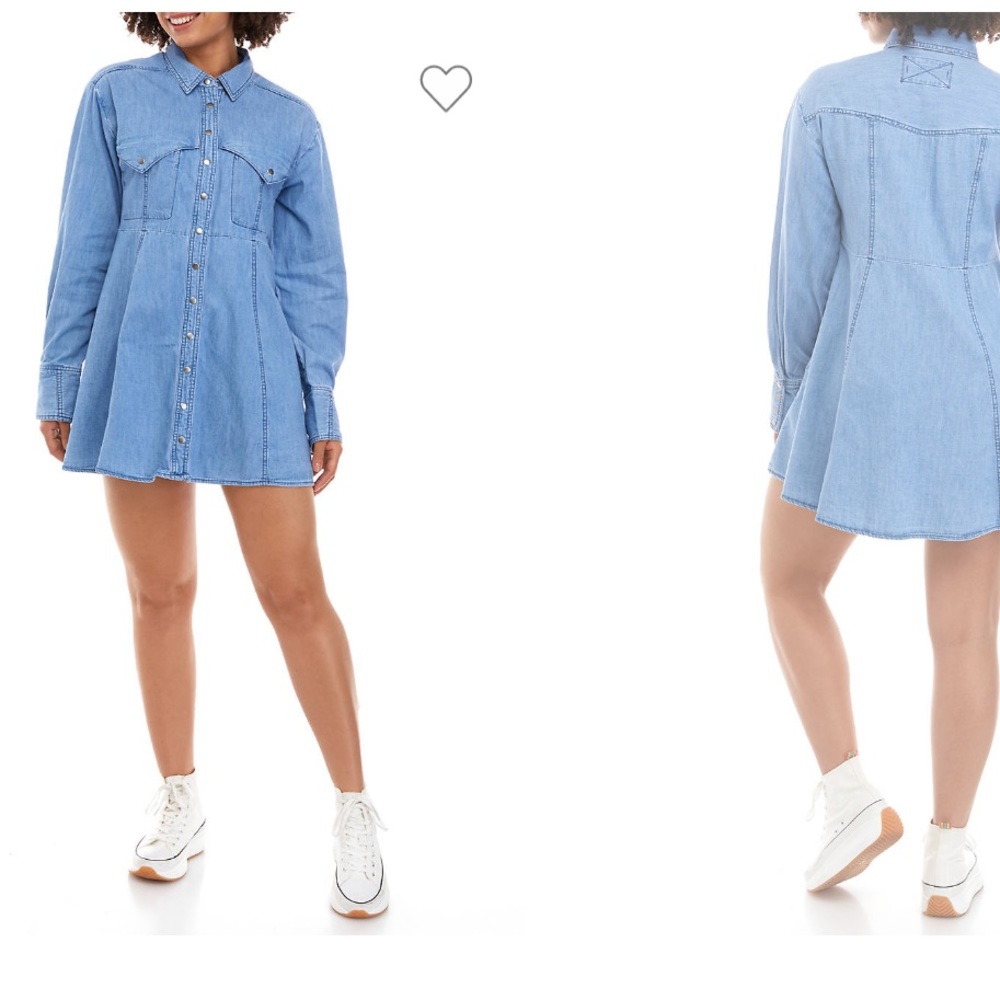 Free people sammi denim mini dress